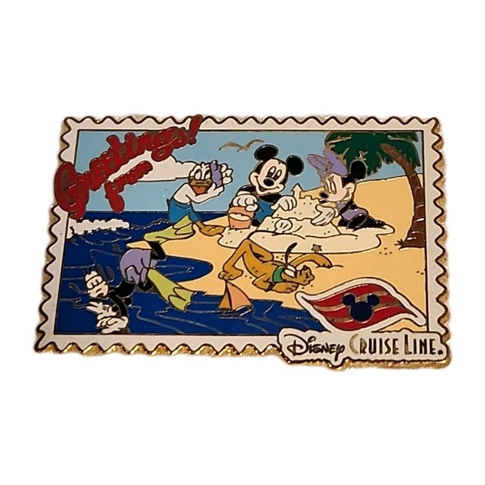 Disney Pin Mickey and Friends Greetings Postcard Cruise Line DCL LE‎ 750 56565